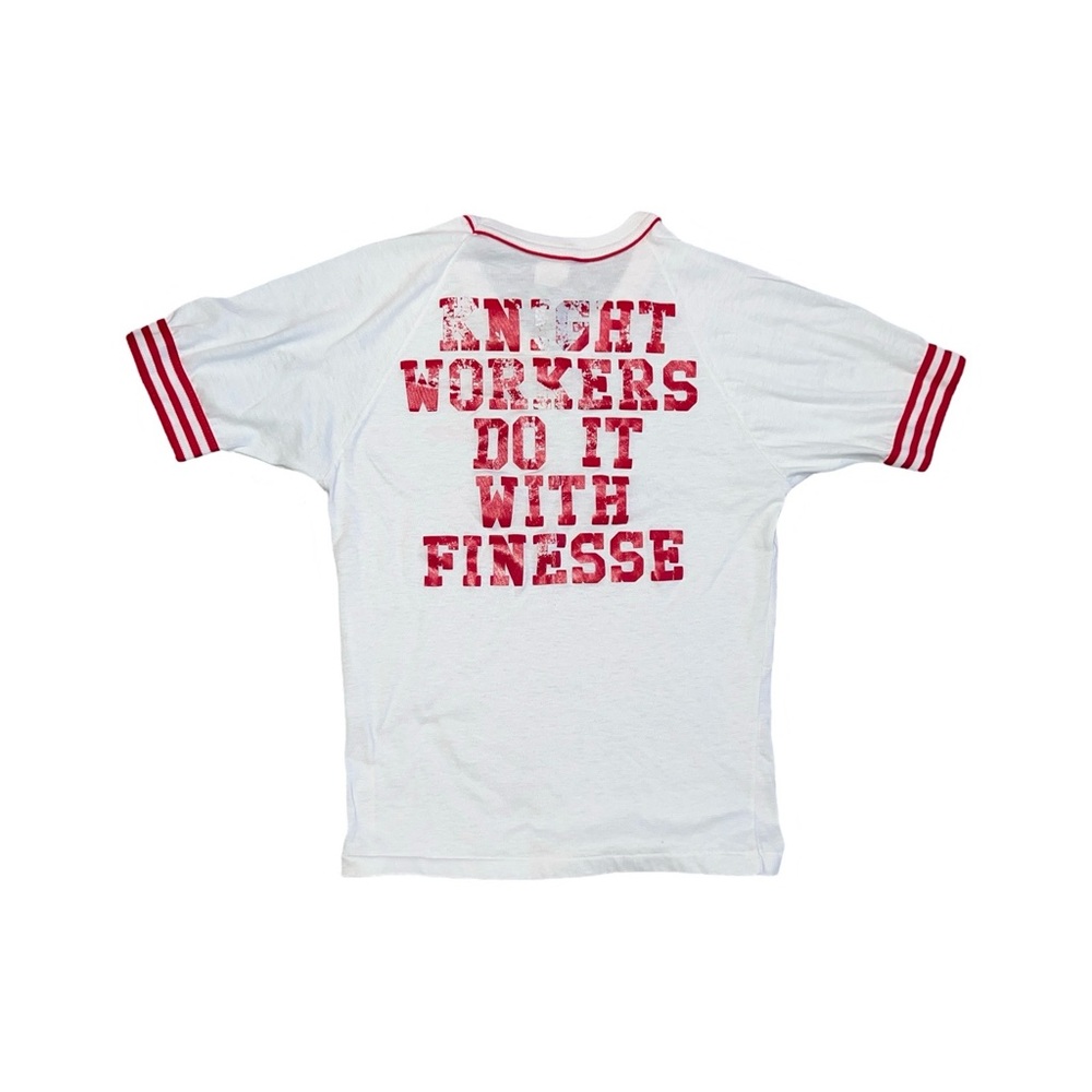 1970s Hoosiers Basketball Tee Knight Workers Do It With Finesse Size Medium